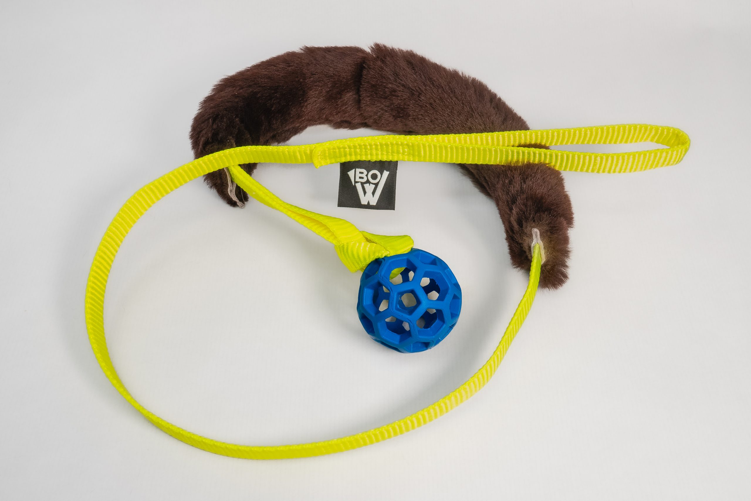 Mordedor para perro, benito pelo natural de oveja corto amarillo BOW Mordedor para perro, benito pelo natural de oveja corto amarillo BOW